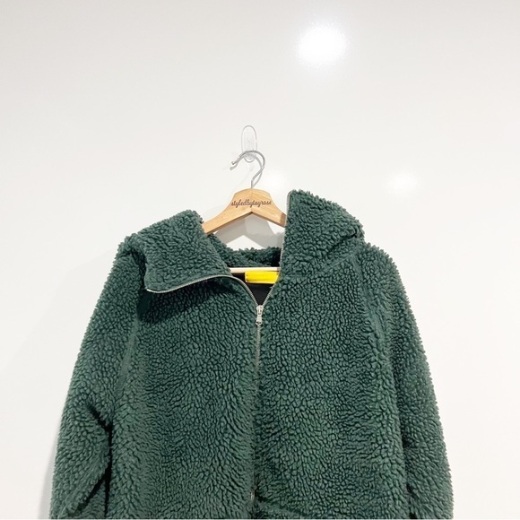 Yellow Label Co. Sherpa Zip Up Fleece Jacket Sweatshirt - Picture 3 of 9